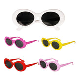 Maxbell Retro Clout Goggles Glasses Oval Bold Mod Thick Frame Sunglasses Pack of 2