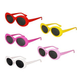 Maxbell Retro Clout Goggles Glasses Oval Bold Mod Thick Frame Sunglasses Pack of 2