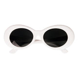 Maxbell Retro Clout Goggles Glasses Oval Bold Mod Thick Framed Sunglasses White - Aladdin Shoppers
