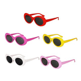 Maxbell Retro Clout Goggles Glasses Oval Bold Mod Thick Frame Sunglasses Pack of 2