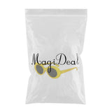 Maxbell Retro Clout Goggles Glasses Oval Bold Mod Thick Framed Sunglasses Yellow - Aladdin Shoppers