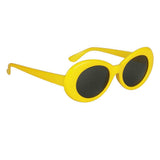Maxbell Retro Clout Goggles Glasses Oval Bold Mod Thick Framed Sunglasses Yellow - Aladdin Shoppers