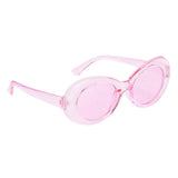 Maxbell 2 Retro Transparent Clout Goggles Oval Bold Mod Thick Framed Sunglasses