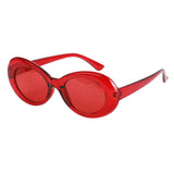 Maxbell 2 Retro Transparent Clout Goggles Oval Bold Mod Thick Framed Sunglasses