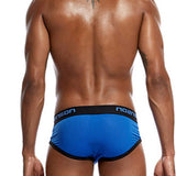 Maxbell Maxbell Sexy Men Stretchy Mesh Panties Low Rise Underwear Sports Underpants M Blue