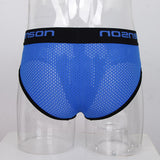 Maxbell Maxbell Sexy Men Stretchy Mesh Panties Low Rise Underwear Sports Underpants M Blue