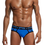 Maxbell Maxbell Sexy Men Stretchy Mesh Panties Low Rise Underwear Sports Underpants M Blue