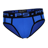 Maxbell Maxbell Sexy Men Stretchy Mesh Panties Low Rise Underwear Sports Underpants M Blue