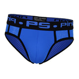 Maxbell Maxbell Sexy Men Stretchy Mesh Panties Low Rise Underwear Sports Underpants M Blue