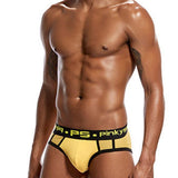 Maxbell Maxbell Sexy Men Stretchy Mesh Panties Low Rise Underwear Sports Underpants L Yellow