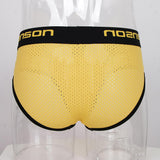 Maxbell Maxbell Sexy Men Stretchy Mesh Panties Low Rise Underwear Sports Underpants L Yellow