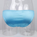 Maxbell Maxbell Sexy Men's Shiny Imitation Leather Pouch Mini Briefs Underwear XL Blue