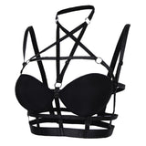 Maxbell Maxbell Sexy Hollow Strappy Cage Bra Body Harness Crop Top Goth Steampunk Costume 2
