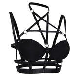 Maxbell Maxbell Sexy Hollow Strappy Cage Bra Body Harness Crop Top Goth Steampunk Costume 2