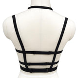 Maxbell Maxbell Sexy Hollow Strappy Cage Bra Body Harness Crop Top Goth Steampunk Costume 2