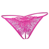 Maxbell Sexy Sheer Lace Crotchless Panties G String T Back Thong Rose - Aladdin Shoppers