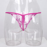 Maxbell Sexy Sheer Lace Crotchless Panties G String T Back Thong Rose - Aladdin Shoppers