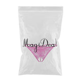 Maxbell Sexy Sheer Lace Crotchless Panties G String T Back Thong Rose - Aladdin Shoppers