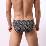 Maxbell Maxbell Men Sexy Underwear Low-rise Leopard Briefs Underpants Bikini Underpants XL