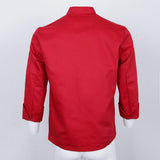 Maxbell Chef Jacket Coat Uniform Long Sleeve Hotel Kitchen Cook Apparel 2XL Red