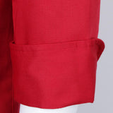 Maxbell Chef Jacket Coat Uniform Long Sleeve Hotel Kitchen Cook Apparel 2XL Red