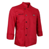 Maxbell Chef Jacket Coat Uniform Long Sleeve Hotel Kitchen Cook Apparel 2XL Red