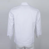 Chef Jacket Coat Uniform Long Sleeve Hotel Kitchen Cook Apparel M White