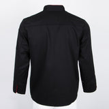 Unisex Chef Coat with Long Sleeve Restaurant Hotel Cook Uniforms Black 2XL