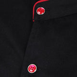 Unisex Chef Coat with Long Sleeve Restaurant Hotel Cook Uniforms Black 2XL