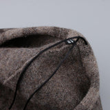 Maxbell Vintage Plaid Beret Hat Wool Felt Beanie Cap Autumn Women Artist Hat Camel
