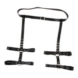 Maxbell Womens PU Leather Body Harness Belt Adjustable Punk Waist Leg Garter Belt - Aladdin Shoppers