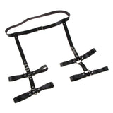 Maxbell Womens PU Leather Body Harness Belt Adjustable Punk Waist Leg Garter Belt - Aladdin Shoppers