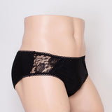Maxbell Maxbell Men's Sexy Spandex Underwear Boxer Briefs Underpants Free Size Black