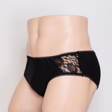 Maxbell Maxbell Men's Sexy Spandex Underwear Boxer Briefs Underpants Free Size Black