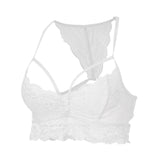 Maxbell Maxbell Sexy Floral Lace Bustier Crop Tops Unpadded Bra Bralette Cami Lingerie White