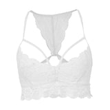 Maxbell Maxbell Sexy Floral Lace Bustier Crop Tops Unpadded Bra Bralette Cami Lingerie White