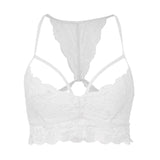 Maxbell Maxbell Sexy Floral Lace Bustier Crop Tops Unpadded Bra Bralette Cami Lingerie White