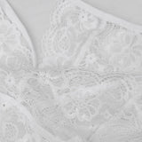 Maxbell Maxbell Sexy Floral Lace Bustier Crop Tops Unpadded Bra Bralette Cami Lingerie White