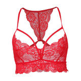 Maxbell Sexy Floral Lace Bustier Crop Tops Unpadded Bra Bralette Cami Lingerie Red