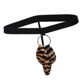Maxbell Maxbell Men Sexy O Ring Thongs Underwear Bulge G-string Jockstrap Underpants Leopard