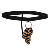 Maxbell Maxbell Men Sexy O Ring Thongs Underwear Bulge G-string Jockstrap Underpants Leopard