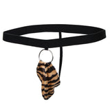 Maxbell Maxbell Men Sexy O Ring Thongs Underwear Bulge G-string Jockstrap Underpants Leopard