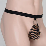 Maxbell Maxbell Men Sexy O Ring Thongs Underwear Bulge G-string Jockstrap Underpants Leopard