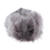 Women Warm Winter Russian Fluffy Faux Fur Hat Earwarmer Earmuff Cossak Ski Light Gray