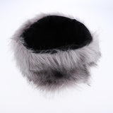 Women Warm Winter Russian Fluffy Faux Fur Hat Earwarmer Earmuff Cossak Ski Light Gray