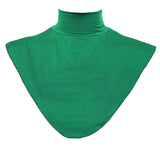 Women Modal Faux Turtleneck Half Top Dickey Collar Muslin Hijab Neck Cover Green