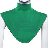 Women Modal Faux Turtleneck Half Top Dickey Collar Muslin Hijab Neck Cover Green