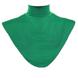 Women Modal Faux Turtleneck Half Top Dickey Collar Muslin Hijab Neck Cover Green