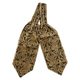 Men's Paisley Floral Jacquard Woven Self Cravat Tie Ascot