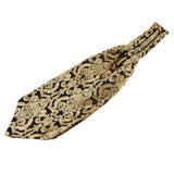 Men's Paisley Floral Jacquard Woven Self Cravat Tie Ascot